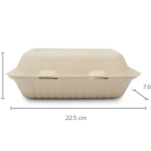 Almeja rectangular de 9x6" de paja de trigo
