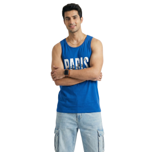 Polera Musculosa Paris Azul