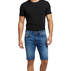 Short Jeans Clasico Hombre Azul