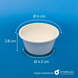 Vaso soufflé de fécula de maíz de 2 onzas