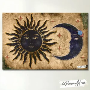 Cuadro del Sol y la Luna [en Lienzo o Lámina]