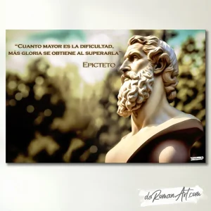 Cuadro de Epicteto con frase [en Lienzo o Lámina] | Cuadros Estoicos